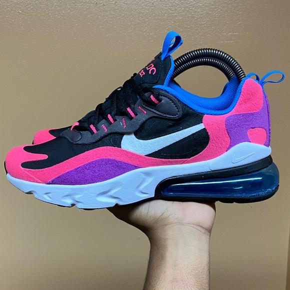 Nike Air Max 270 React “Black Hyper Pink Vivid Purple” Size 8.5 🚨READ BELOW!🚨 - Picture 3 of 17